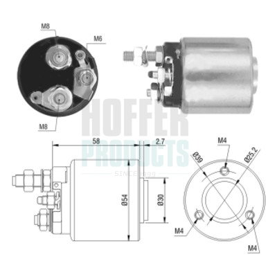 HOF46008, Elektromagnetický spínač, startér, Elektromagnetický spínač, HOFFER, 01202128, 01202137, 01202172, 01202173, 01203137, 06202016, 06202075, 09130838, 09163856, 09512051, 090341777, 090421877, 090508036, 090543871, 090543872, 090421722, 090421772, 09115192, 09190838, 093184533, 1202128, 1202137, 1202172, 1202173, 1203137, 6202016, 6202075, 9163856, 9512051, 90341777