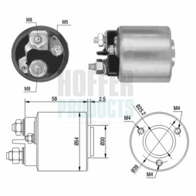 HOF46015, Magnetschalter, Starter, HOFFER, 00005802C9, 00005802CG, 00005802E8, 00005802EP, 00005802M9, 00005802N0, 00005802N3, 00005802P8, 00005802QA, 00005802R4, 0005426014, 0005433495, 0005490308, 0005491448, 0075491723, 0075492566, 0095494247, 0095580161, 0095607007, 0095667753, 0095818773, 0096087192, 00AM53305J, 095580161R, 0AM533264A, 5426014, 5433495, 5490308, 5491448, 5802C9