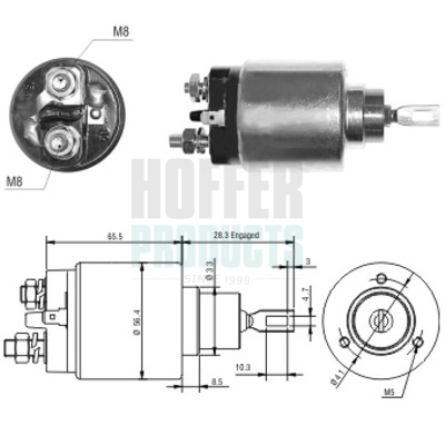 HOF46032, Elektromagnetický spínač, startér, Elektromagnetický spínač, HOFFER, 0000434120, 0000580207, 3412455, 0000583667, 3430012, 7700102800, 35601764, 580207, 7700106426, 583667, 7700106763, 8253634, 7700272482, 9031302, 7700273783, 7700274178, 7700274303, 7700274351, 7700703490, 7700735712, 7700758217, 7700761416, 7700777478, 7700854954, 7700861013, 7700866505, 7701030316, 7701349264, 7701351027, 7701351391