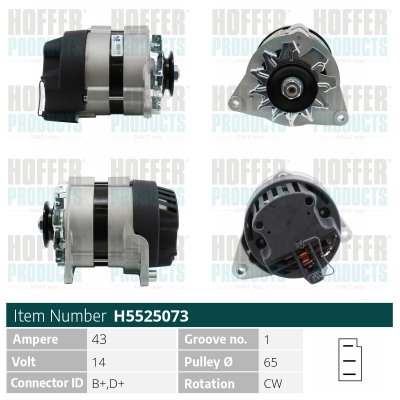 HOFH5525073, Lichtmaschine, HOFFER, 23737R, 4403045, 5003956, 6005003145, 2871A109, 5007062, 6005701121, 2871A122, 5007075, 2871A120, 6014809, 6056325, 6091169, 69EB-10300-AA, 715F-10300-BA, 71AB-10300-AA, 71BB-10300-AB, 71BB-10300-LA, 73EB-10300-GB, 74EB-10300-CA, 78FB-10300-AA, 78FB-10300-AB, 78FB-10346-AB, 81AB-10300-NA, 81AB-10300-UB, 81GB-10300-AA, D0RY-10346-A, D0RY-10346-B, D0RY-10346-C, DORY-10346-B
