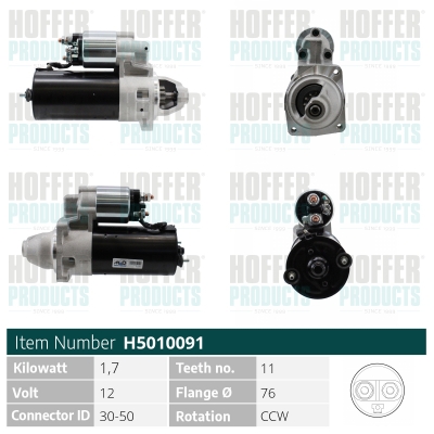 HOFH5010091, Startér, Startér, HOFFER, 250761, 58402060, 292083, 58402490, 0001109011, 063521090110, 114741, 20401981BN, 220719, 254006, 25-4284, 471280172, 500.529.113.010, 5010091, 6010189.0, 8323, CST10189, DRS0922, H5010091, LRS02611, S0459, S100185, S12-0791, 0001314040, 20401981OE, 220719A, 254006B, 6010189.1, 63521090110, CST10189AS