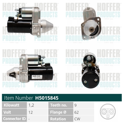 HOFH5015845, Anlasser, Starter, HOFFER, 12411243181, 12411244553, 12411244606, 1241124466, 12411244670, 12411244678, 12411350246, 12411357500, 12419062425, 0001157007, 021217, 101106, 11090056, 111334, 11574, 12130732, 184550, 18903, 18915N, 252473, 2S0542, 4556SP, 471280976, 5015845, 615004092, 8080063, 8EA737504001, A74280, CST10119RS, H5015845