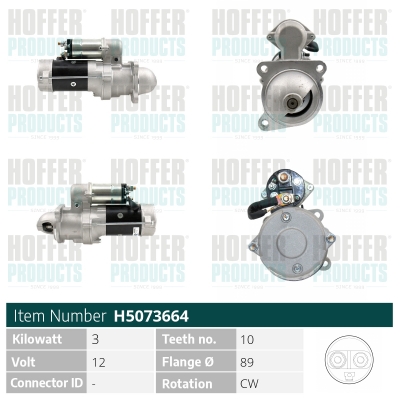 HOFH5073664, Anlasser, Starter, HOFFER, 0001367063, 013288, 0230002000, 060979, 10461484, 1108696, 111222, 12060766, 251459, 254710, 2743535, 30092, 33782, 471281038, 5073664, 508423, 692006102, 8191, A90280, CST50105, H5073664, LRS01634, S1012, S12-0466, 0230002008, 1109540, 253163, 33802, 540508103, 6581N