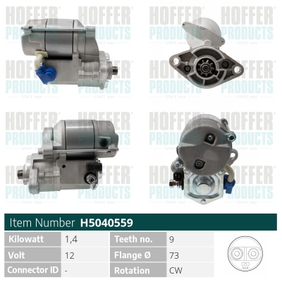 HOFH5040559, Anlasser, Starter, HOFFER, 2810008020, 281002055071, 281002055171, 281002055371, 2810020557, 2810020571, 2810020572, 2810022000, 2810033062, 2810034040, 2810034042, 2810034043, 2810034044, 2810034050, 2810034051, 2810034052, 2810034053, 2810035020, 2810035040, 2810035060, 2810035140, 0280004000, 0986014450, 10461683, 11040390, 112047, 16675, 16790N, 20669, 252343