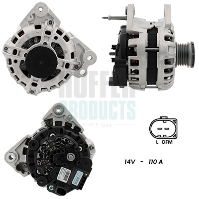 HOFH55101414G, Generátor, Alternator, HOFFER, 03C903023G, 03C903023GX, 001023447, 012429881, 063731921010, 0986080970, 112756, 12090336, 14201277, 2015447, 20179744, 210512, 2113291102, 23950N, 2543291, 285564, 301921RI, 305.564.110.000, 32440038, 4038, 441746, 471290893, 55101414G, 57384, 6372SP, 831029043, 9090471, A01124(SEG), A12-0846, A6211119