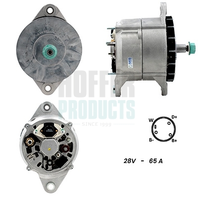 Alternator - HOFH5610100G HOFFER - 1964860C1, 3923624, R941543 | K ...