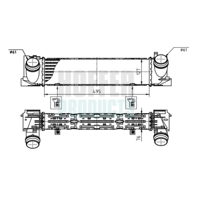 HOF995226, Ladeluftkühler, HOFFER, 17517600530, 7600530, 001-10-26534, 06004464, 30482, 351319204900, 432760206, 468I0085, 595216, 672028, 818259, 8ML366340-601, 96552, 98SKV096, 995226, B4220108, BSG15-535-025, CI393000P, SKICC-0890084, V20-60-0075, WG1723993, H995226, WG1794037