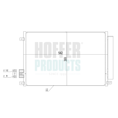 HOF991004, Kondensator, Klimaanlage, HOFFER, 1551184, 51786211, 1780092, 51930033, 51930093, 9S5119710AA, CS5119710AA, 090.501.001.040, 1001613, 17005347, 1986AD2085, 345360, 350203497000, 35753, 422740005, 43262, 448C0069, 667008, 814155, 86SKV052, 8FC366221-451, 940280, 991004, AC787000P, BSG25-520-059, CCS-FT-023, DCN09045, SKCD-0110098, V24-62-0013, 359003220580