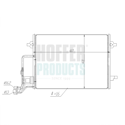 HOF991158, Kondensator, Klimaanlage, HOFFER, 3B0260401, 3B0260401A, 3B0260401B, 002-60-00831, 05725, 090.201.021.000, 1986AD2032, 342920, 350203909000, 35359, 422740148, 448C0050, 58005189, 667153, 817679, 86SKV040, 8FC366220-341, 94592, 991158, A4117107, AC300000P, BSG90-525-009, CCS-VW-011, DCN32018, SKCD-0110053, TSP0225453, V15-62-1007, 359003221530, AC300001S, H991158