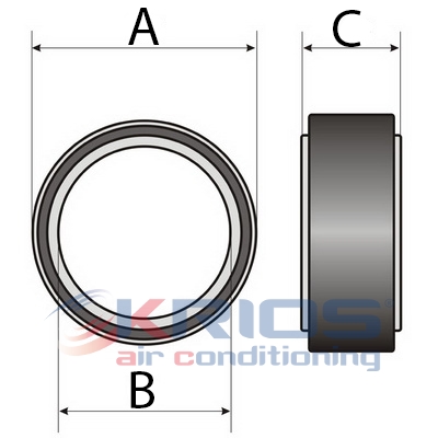 HOFK22009, Bearing, compressor shaft, HOFFER, 1204036, 2.2009, 323.30109, 38292, 40460204, K22009, 323.30112