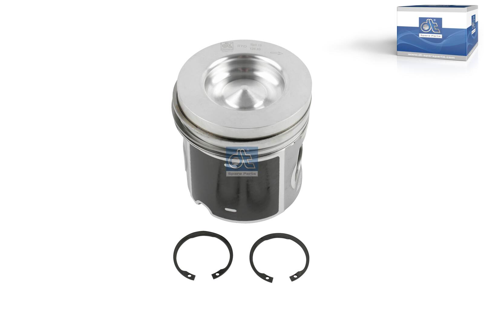 Piston with rings and pin - 1.33160 DT Spare Parts - 1441907, 1507437 ...