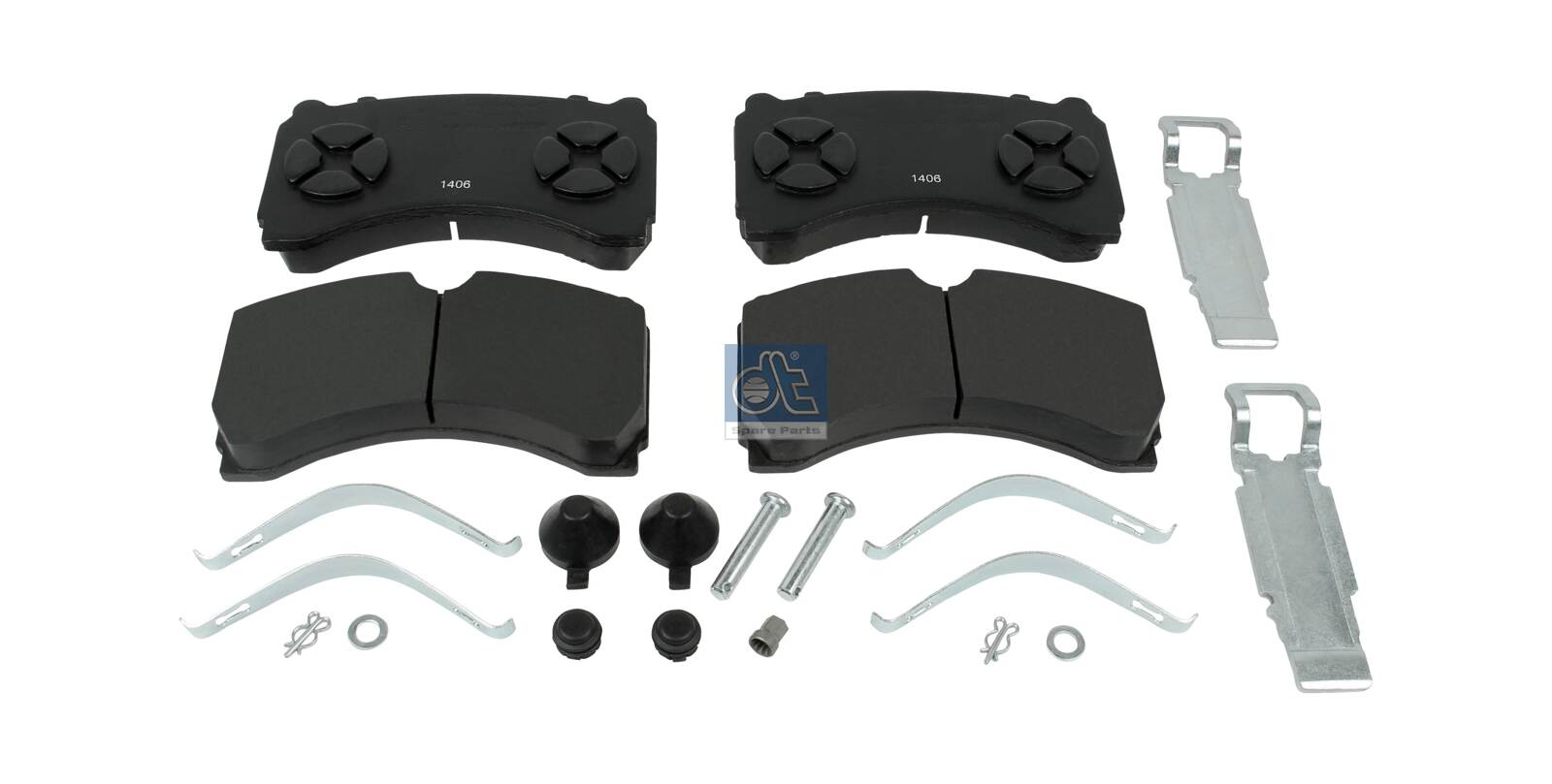 Brake Pad Set, disc brake - 4.90937 DT Spare Parts - 0014231210 ...