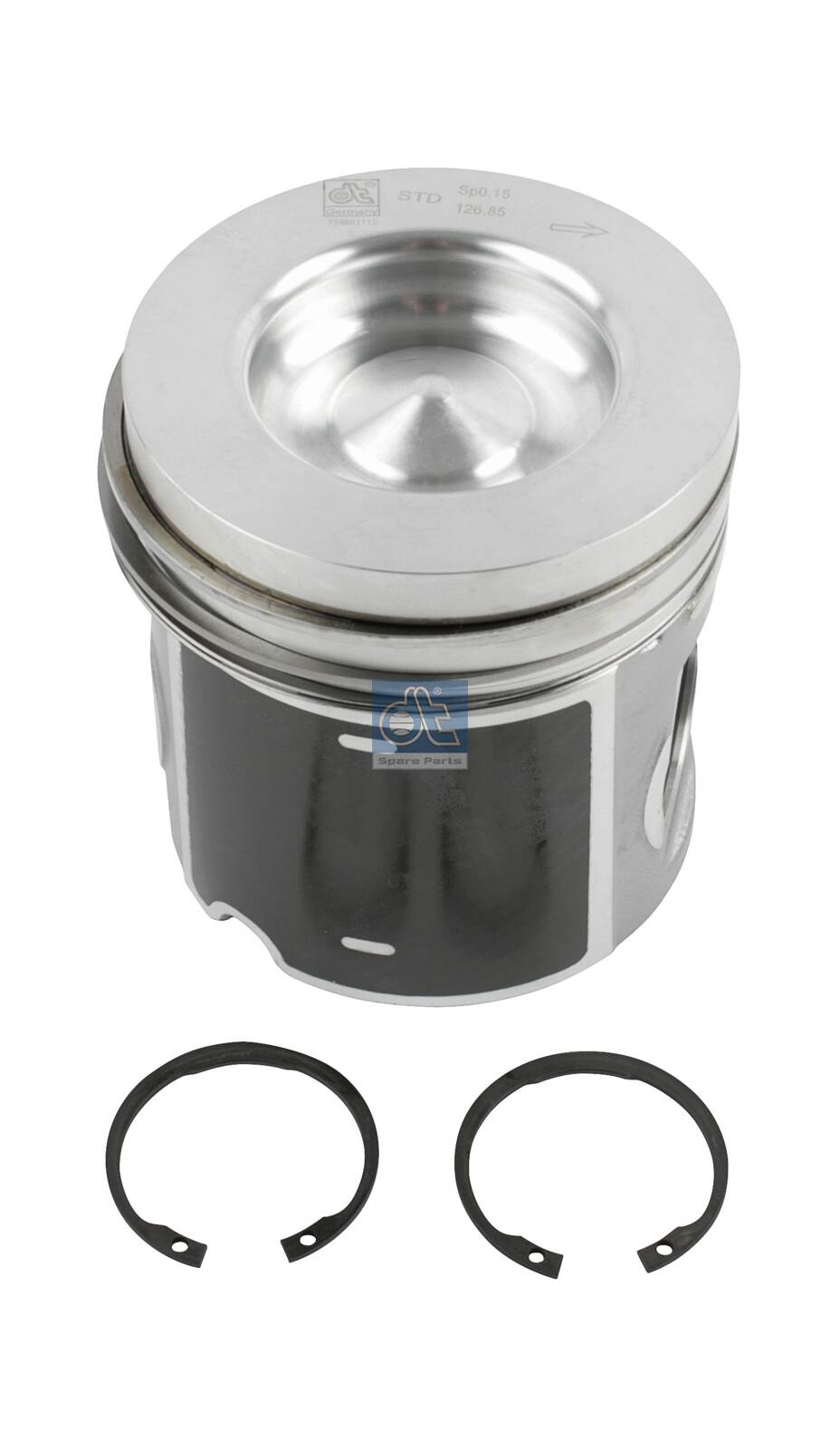 1.33160, Piston with rings and pin, DT Spare Parts, 1441907, 1507437, 1781825, 1854963, 047.298, 0617500, 109011, 99353600, 99353964, 99353960, 99353965, 99353961