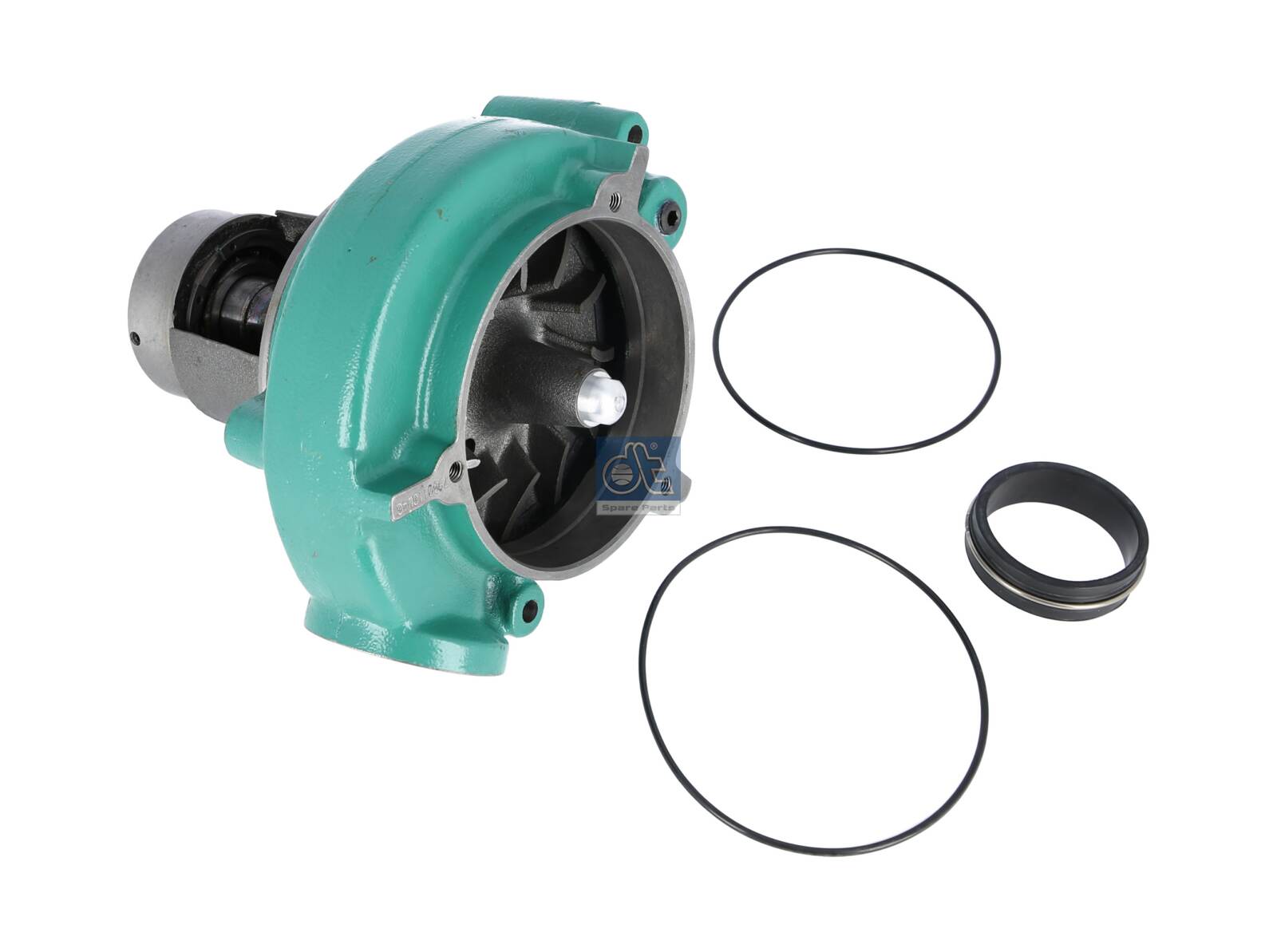 2.15269, Water Pump, engine cooling, DT Spare Parts, Volvo Truck F16/FH16 D16A* D16B* D16K* TD162*, 1543380, 1543480, 1543960, 1556330, 3803305, 8112620, 8112650, 8113116, 8149980, 01300011, 0319086, 032000D16000, 20160410010, 220879, 35022, 50005600, 5338149980, 57727, DP132, PA11219GGT, 033.169, 20.1604.10010, 35023, PA.11219.GGT, 033.169-01, 98200122, K01.0364, 0103112, 317.270, 980864