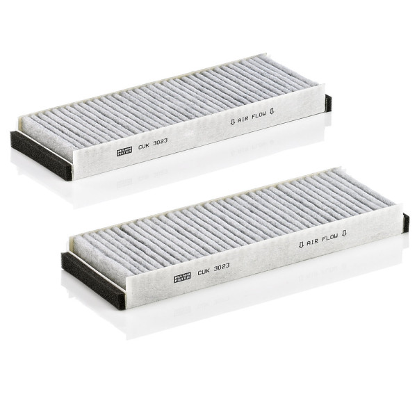 CUK 3023-2, Filter, cabin air, MANN-FILTER, 4F0819439A, 4F0819439C, 4F0898438A, 4F0898438B, 4F0898438C, 0986628505, 10-31-2527, 1123200015, 1640546780, 17393K-X2, 21653066, 22284, 30922284, 496, 50013766, 54.153.00, 600, 67802, 715501, 830211N, ACE171-2, ADV182515, AHC247, AK-7212, ALC-6521/10, CCF0339C, CF009, CFA10209, CK10209C-2, CU3023-2