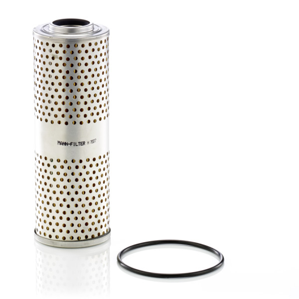 H 7007 X, Filter, operating hydraulics, MANN-FILTER, 1300930, 3I-1593, 43567, 9576-P550-133, E066324, 43800, 4906096, 43801, 4906096-5, 4910983, D-43567, D-43800, E-066324, 51760, C1697, FH-32, H7936, HF6011, HF727, HY9727, LH4264, ML1474, P550133, PT289, SH56061, WGH6011, C1697PL, PT289-10, PT290