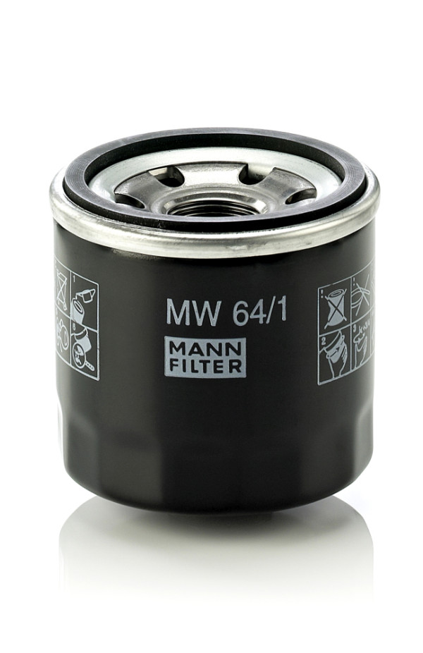 Ölfilter - MW 64/1 MANN-FILTER - 15010MW0000, 15208MM9P03, 15410MCJ000