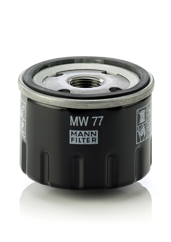 MW 77, Olejový filtr, Filtr olej.MANN, MANN-FILTER, 321205, 41152001A, 62001000025, 82960R, 826033, 830239, 82658R, 878068, 23.118.00, 96.108.42/110, C302, HF184, KN-184, LS169B, OC11, R15, S5100R, C316