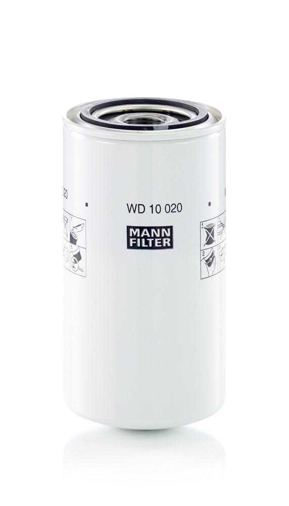 Filtr, pracovní hydraulika - WD 10 020 MANN-FILTER - 3408305, 3474-0001-00, 67561-7C91