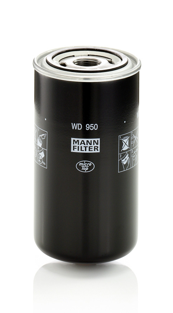 WD 950, Filter, operating hydraulics, MANN-FILTER, 05773274, 402219303, 7211220, 04022/19303, 0516/1310, 05161310, 1534700, 44.64.147/140, 5161310, 9624171001, AW107, H19WD01, HF7968, HI9172, LFH8594, NO-93/165.3, OK147, P763956, PC250, SO8387H, SP-1202, SY8013, ZP3217, HC5, HY19WD01, W05161310, ZP555