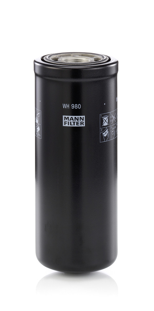 WH 980, Hydraulic Filter, automatic transmission, MANN-FILTER, 1281327H1, 1346028C1, 135-3155, 1863801, 1H0519, 309817-0080, 32/910601, 3515328M91, 5044291, 6050119, 67512-41930-71, 76042658, 9-437-100385, AH114973, TRA8320047, 309817-0310, 32/910601A, 3515328M92, 3I0547, 9281387, F435202, 309817-0340, 3I0612, 431587A1, F435510, 309817-0350, 503493T91, 9T-5916, RE34958, 503632T91
