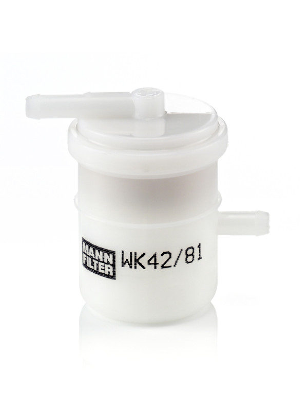 WK 42/81, Fuel Filter, MANN-FILTER, 15410-63400, 4291151, 818507, 91122229, 15410-63400-000, 91138421, 15410-63401, 15410-63401-000, 15410-63401-666, 15410-79100, 15410-79100-000, 15410-80200, 15410-80200-000, 0986450030, 30-08-800, 4512, 6667, 7890512, ADK82301, BC22, EP293, EXF-341, FC-800, FC-934, FF0143, FF-020, FS9114E, FT5188, G4378, GFE7033