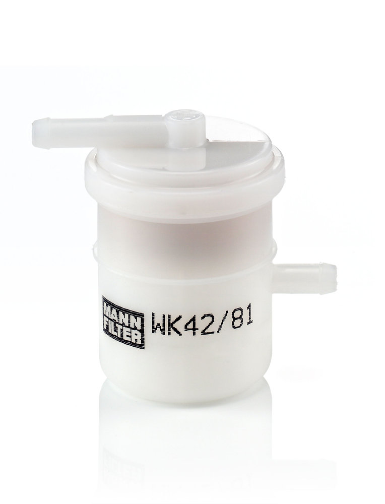 WK 42/81, Fuel Filter, MANN-FILTER, 15410-63400, 4291151, 818507, 91122229, 15410-63400-000, 91138421, 15410-63401, 15410-63401-000, 15410-63401-666, 15410-79100, 15410-79100-000, 15410-80200, 15410-80200-000, 0986450030, 30-08-800, 4512, 6667, 7890512, ADK82301, BC22, BE23, E004, EP293, EXF-341, FC-800, FC-934, FF0143, FF-020, FS9114E, FT5188