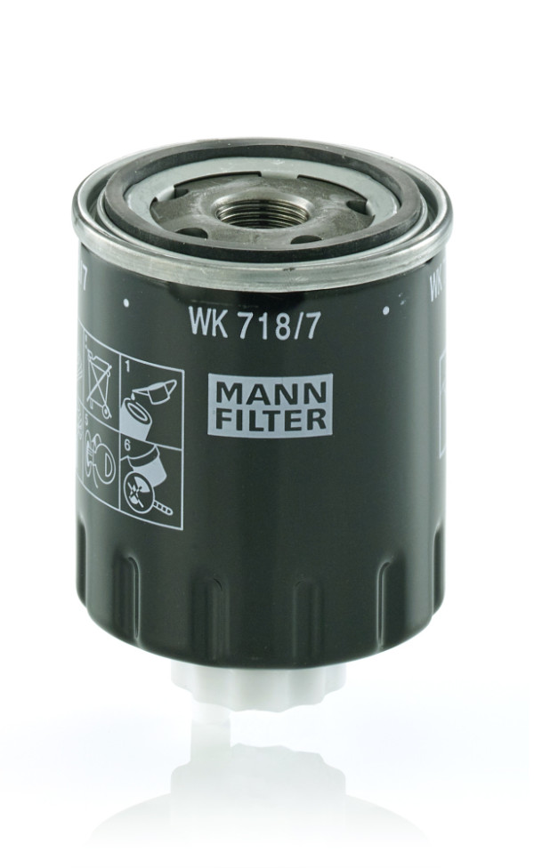 WK 718/7, Fuel Filter, MANN-FILTER, 11346800, 119802-55810, 3677987M1, BHC5045, 129004-55801, 1000178758, 270979, DGM/K923/3, H651WK, P550644, ZP3476FMB