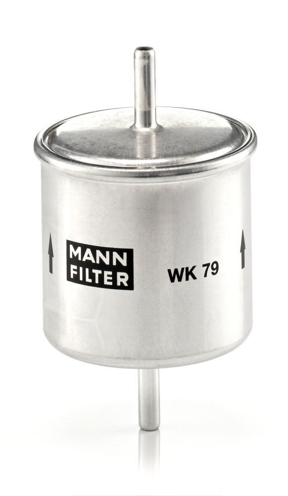 WK 79, Fuel Filter, MANN-FILTER, 1022150, 1E03-20490, 1094371, 1E05-13-490A, 1E05-13490, 3508538, 6594603, 92FB9155AB, 92FB9155-AA, XS619155AA, 0450905324, 152071760685, 30-03-388, 31.514.00, 33097, 4064, 50013524, 587007, 61019, 62600, 6708, 7143230001, 7790064, 8671002350, ADM52324, AG-6018, AK10-F, ALG-885, BE519, CFF100218