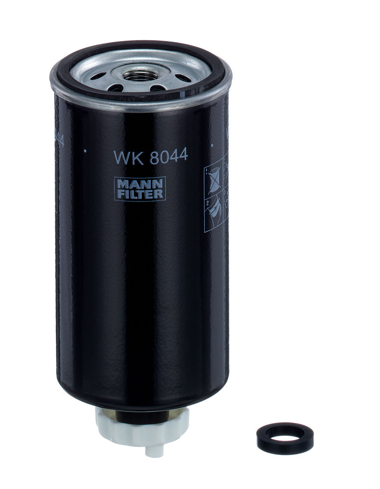 WK 8044 X, Fuel Filter, MANN-FILTER, 2830997, 504063254, 6005031027, 84171722, 84565884, 87803189, 2852693, BF7998, DN1967, ELG5595, FS19680, H542WK, LFF3800, M704, PS11326, SK3232, SN40605, ZP3260FMB, DN1967.C1, FS19774, ZP3350FMB, DN1967.F2, 87803187, WK8044X