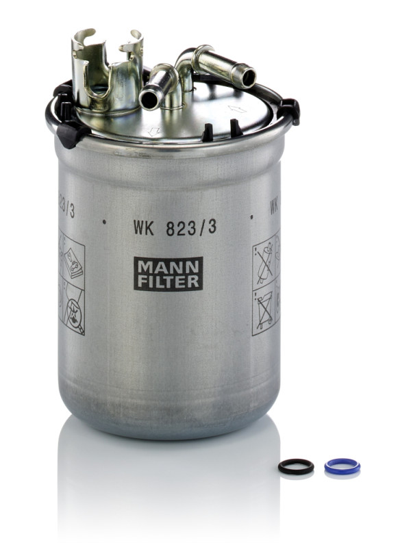 Kraftstofffilter - WK 823/3 X MANN-FILTER - 6Q0127400H, 6Q0127401H, 0450906426