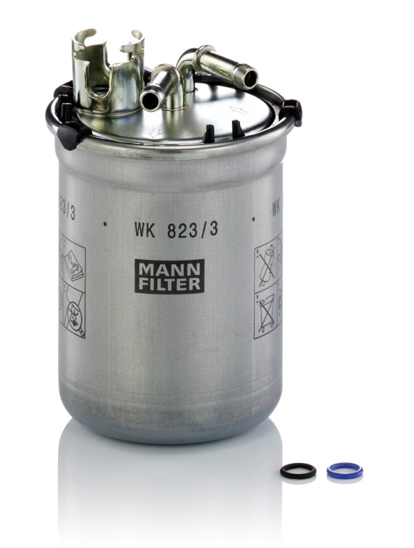 WK 823/3 X, Palivový filtr, Filtr paliv., MANN-FILTER, 6Q0127400H, 6Q0127401H, 0450906426, 1003230013, 100481, 150300029900, 24.004.00, 4083-FP, 4850, 5216, 587529, 8660003061, ADV182316, AG-6141, ALG-2090, CFF100549, DF3601, DN1945, DP1110130114, E148148, EFF185, ELG5330, F59230, FCS737, FI8109/3, FN324, FP5841, FSM4274, GFE5465, H284WK
