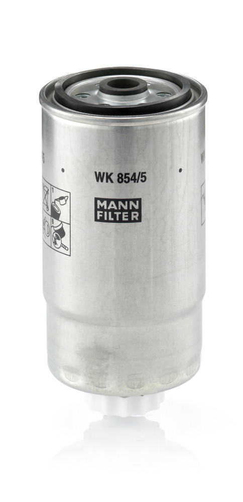 WK 854/5, Fuel Filter, MANN-FILTER, 3205162, 45312010F, 527990001, 60682159, B004761, 60690285, 60690286, 60699245, 71771753, 77362338, 153071760111, 2143230005, 24-0024, 24.H20.04, 30748, 5118, 587729, 70930748, 7690706, 8671018383, ADL142305, BG-1606, CS717, DNW1996, DP1110130124, E148146, EFF141, ELG5323, F026402048, F68241
