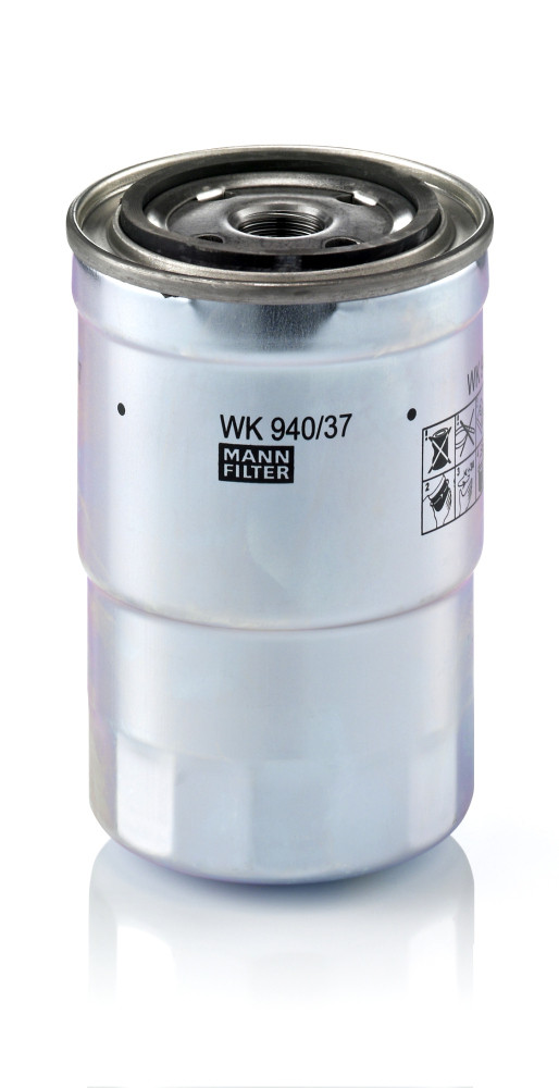 WK 940/37 X, Fuel Filter, MANN-FILTER, ME132526, ME-132525, XE132525, 1457434459, 184464, 24.423.00, 30-05-574, 32-143230003, 4275, 4338-FS, 587732, 7690275, ADC42348, BF7842, CFF100569, CMB13018, CS766, DN1933, ELG5288, FC-1009, FC-332, FC-574, FD537, FF5744, FN103, FT5942, GF289, GS9529, H237WK, HDF590