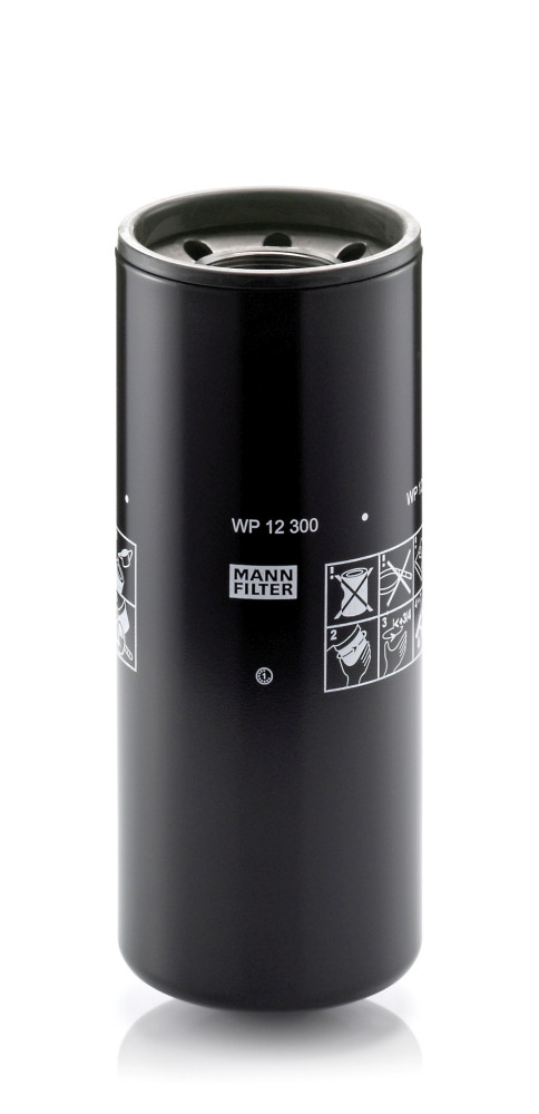 WP 12 300, Ölfilter, MANN-FILTER, 02/910550, 1077749M1, 1220828, 1288430, 1294153-H91, 1295224-H1, 135536-0, 3285970, 3I-1265, 42286881, 47400019, 54429, 5608835, 9-414-100881, 991218853, CM3318853, E12969457, F428395, 135536-1, 2/910550, 3318853, 6505510-5023B, 6742-01-2430, 72501533, 90-7101T1, 9-414-101523, L4228688, RE44647, 3825970, 6742-01-4120
