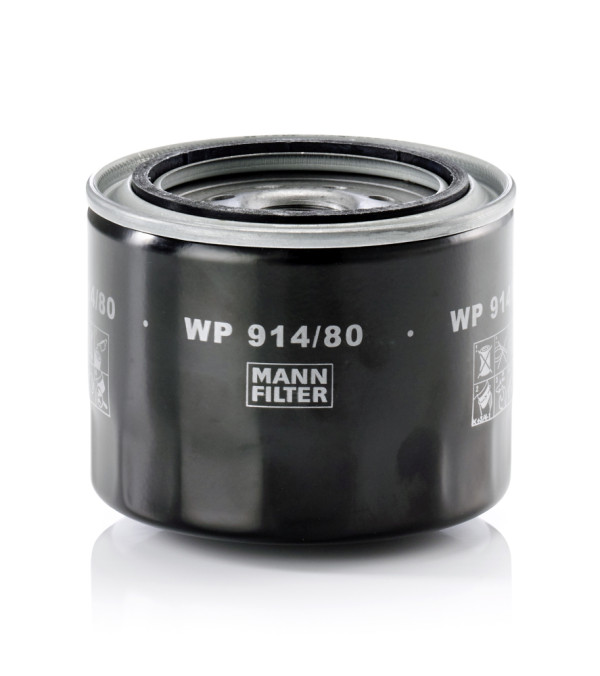 WP 914/80, Oil Filter, MANN-FILTER, 04152-03003, 15600-64020, 90915-03003, 90915-30001, 90915-30001-8T, 0986452030, 10-02-212, 15033, 1516299, 153071760714, 2080, 23.264.00, 30-143220007, 50013821, 51368, 586061, 61564, 7605033, 8671004300, ADT32110, BC-1227, BI1081/80, C-112, COF100275S, CTY11141, DF861, DP1110110305, E149161, ELH4225, EXL-801