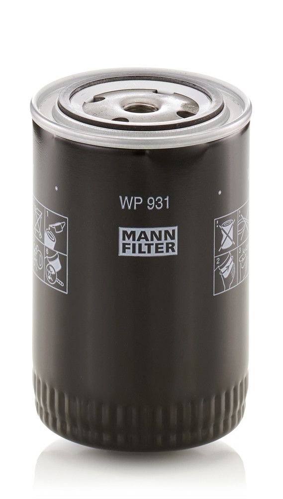 WP 931, Oil Filter, MANN-FILTER, 1032015, 104397-A, 1-13224-008-90, 1200698, 1498030, 15607-1470, 156932101, 176554, 1EK-11972, 3144364, 39301, 3I-1113, 5574639, 70000-14641, 990936, HMF600-L04340, 15607-1471, 1900377, 199269, 290654930, 3154354, 3I-1362, 4026075, 4512207, 5574641, 674124-AS, A700X6714UA, 1032015M91, 15607-1860, 2906549300