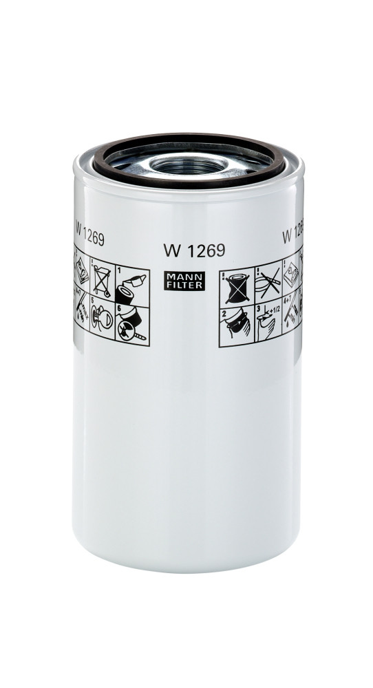 Filter, operating hydraulics - W 1269 MANN-FILTER - 1966553C1, 3J080-10900, 4212017M91