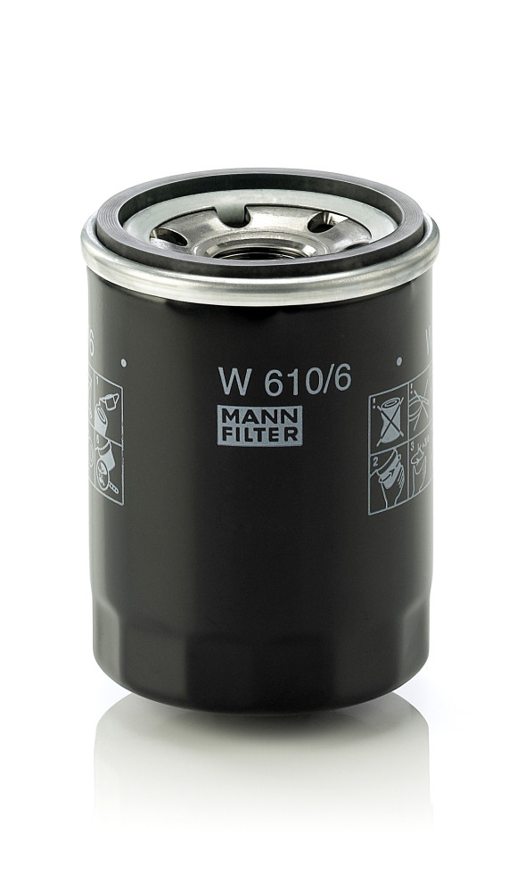 Ölfilter - W 610/6 MANN-FILTER - 04154-PR3-E00, 15200-PH1-004, 15220-PH1-014