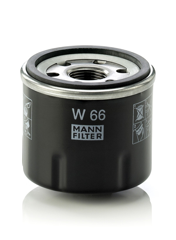 Ölfilter - W 66 MANN-FILTER - 15208-00QAG, 8200257642, 0451104025