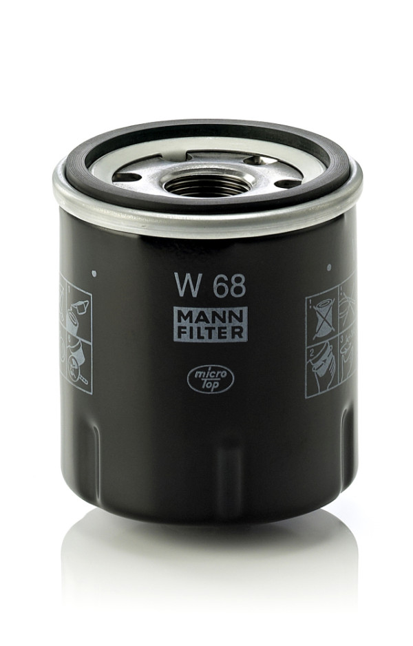 Oil Filter - W 68 MANN-FILTER - 15853-9917-0, 7700112686, MD134953