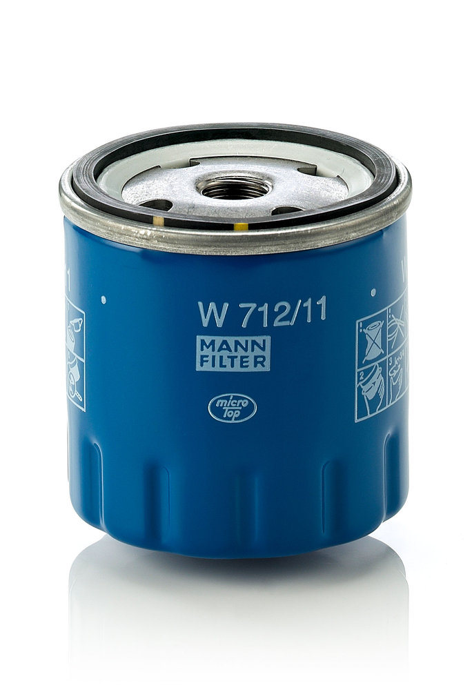 W 712/11, Olejový filtr, Filtr olej.MANN, MANN-FILTER, 0012851491, 110973, 29932, 5002394, 7701415052, 7984149, 0061501500, 110974, 5002732, 7984669, 110979, 12851491, A760X6741NA, 29932M, 167-OS, 23.105.00, 25.42.09/110, 4029, 43.10.27, 586034, 61056, 631, 6436, 71758717, 8671002061, A760X6714NA, AL-17, AW13, BOF1010, COF103101S