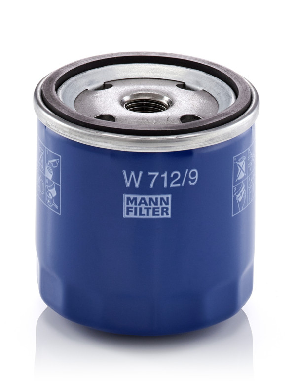 Olejový filtr - W 712/9 MANN-FILTER - 1109A2, 1498015, 5427744