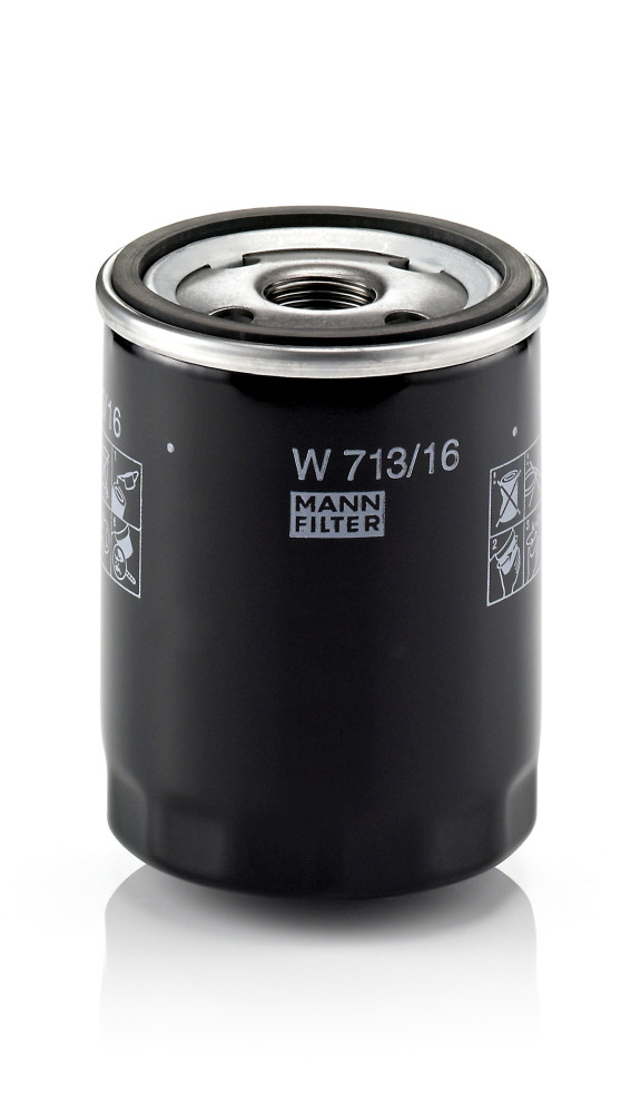 Oil Filter - W 713/16 MANN-FILTER - 1109AR, 4648378, 5016954