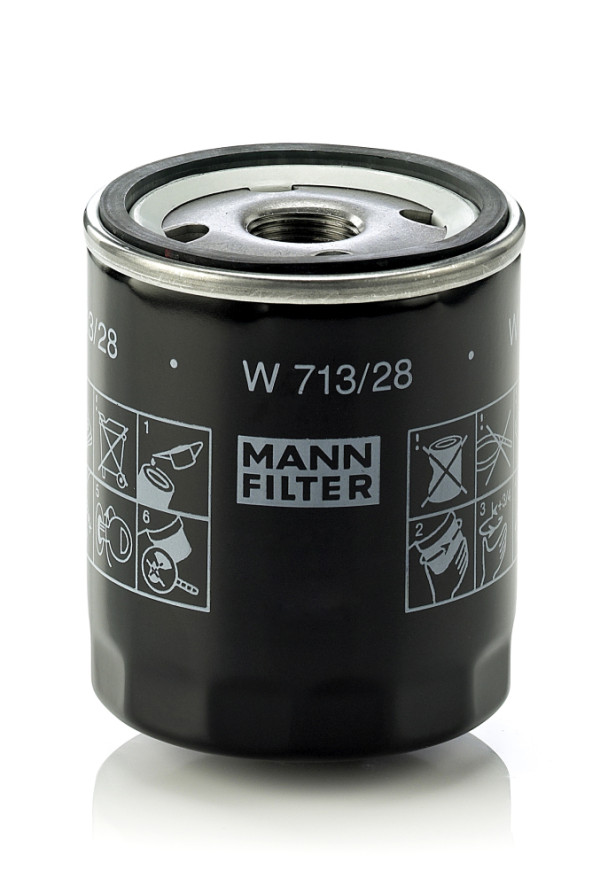 Oil Filter - W 713/28 MANN-FILTER - 5007165, 8671000496, 93156863
