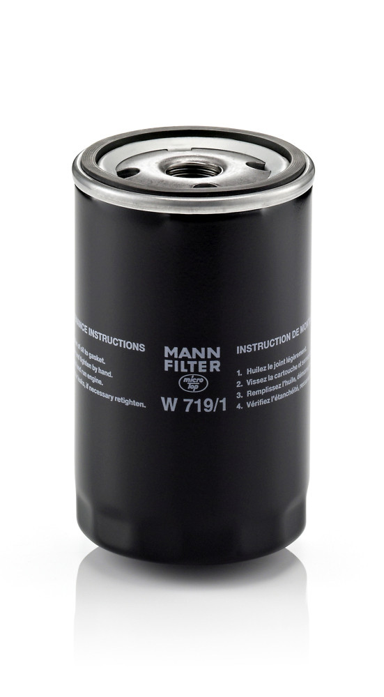 W 719/1, Olejový filtr, Filtr olej.MANN, MANN-FILTER, 5008678, 650379, 7984231, MLS000-149, 93156303, 93156948, VOF135, 0451103052, 26.43.06/110, 30738111, 3929440, 43.10.76, 4325, 642, AW96, BC-1093, COF100600S, DO261, EDL181, EFL159, FB5312, FT4747, FX0006, GFE149, L27170, LS130, LS16, O-79/100.8, OC79, OL227