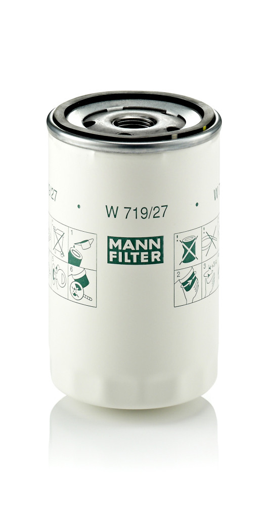 W 719/27, Olejový filtr, Filtr olej.MANN, MANN-FILTER, 00K04781452BF, 04781452AA, 1037678, C60114302, E4FZ6731AB, 04781452AB, 1043147, CA021-4302, K04781452AB, 04781452BB, 1047169, K04781452BB, YF091-4302, 1066071, 4781452AA, K4781452AA, YF091-4302A, 1071746, 4781452BB, K4781452BB, 1097077, 1119421, 1663050, 1663051, 3652059, 4454116, 6937011, 978M-6714-A2A, 978M-6714-B2A, 978M-6714-B4A