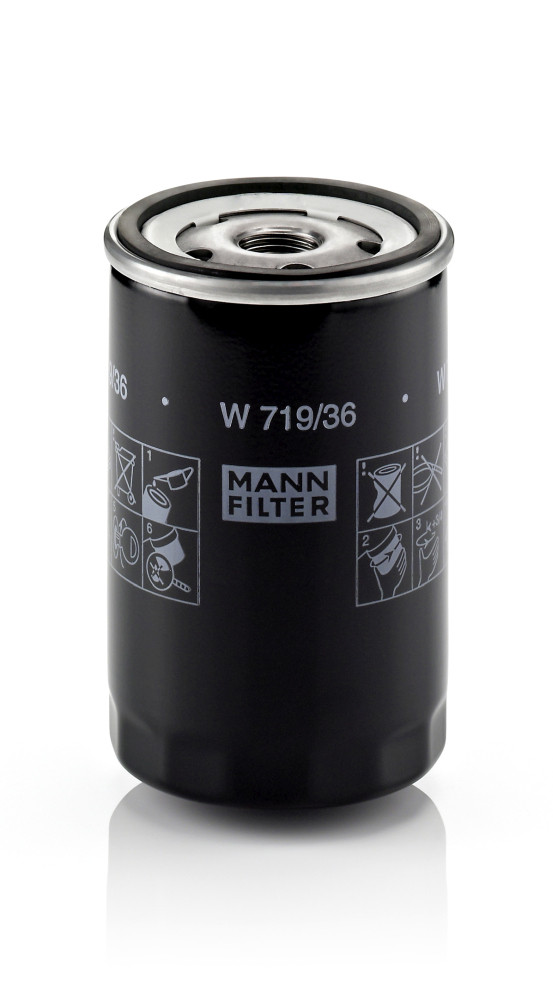 Ölfilter - W 719/36 MANN-FILTER - 02C2D56297, 4454116, XR817215