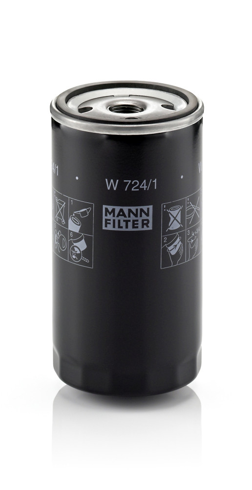 W 724/1, Oil Filter, MANN-FILTER, 5016698, 93156613, 5017582, 6112420, 6174457, 84FM6714AA, A860X6714AA, 0451103092, 13.28.10/110, 15405, 166-OS, 1682287780, 2057, 23.186.01, 4145, 586106, 61133, 8671002050, AW135, BC-1174, C151, DO208, EDL188, EFL166, ELH4115, EXL-164A, FB5327, FT5058, FX0048, GFE185