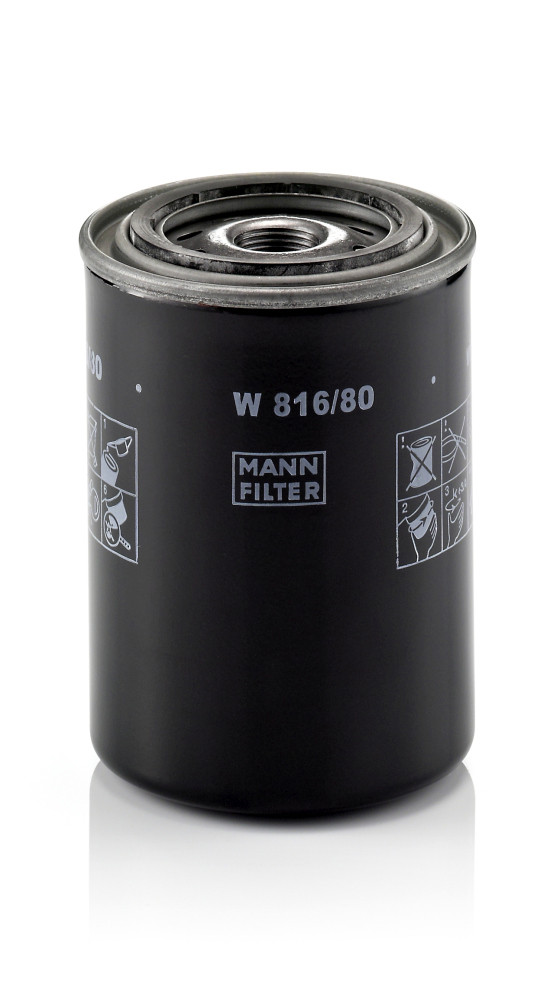 Oil Filter - W 816/80 MANN-FILTER - 15601-87305, 25011441, 6999-999-003-00